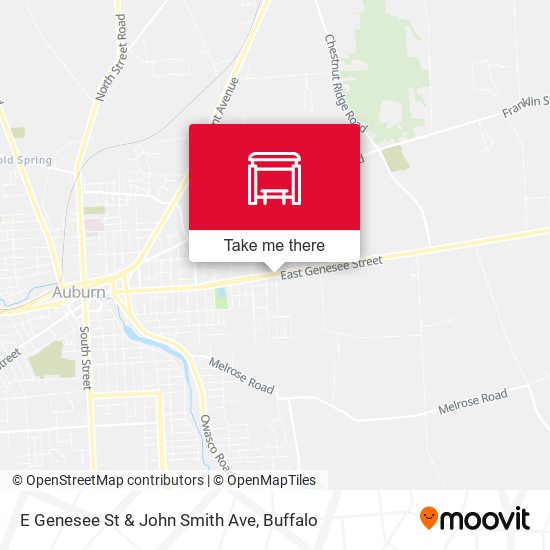 E Genesee St & John Smith Ave map
