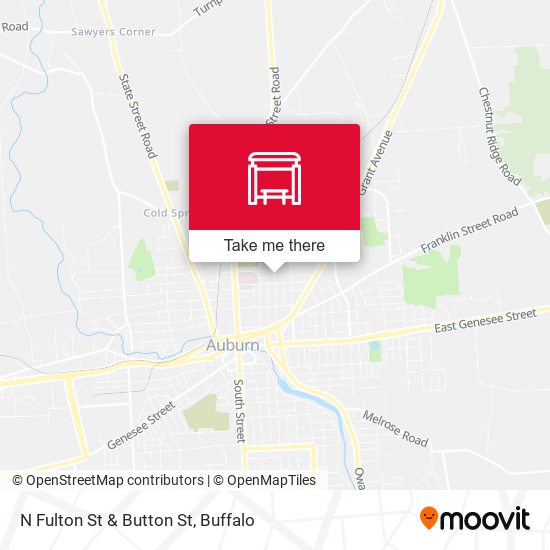 N Fulton St & Button St map