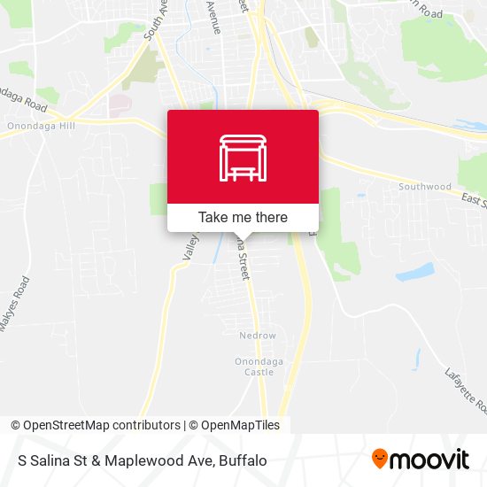 S Salina St & Maplewood Ave map