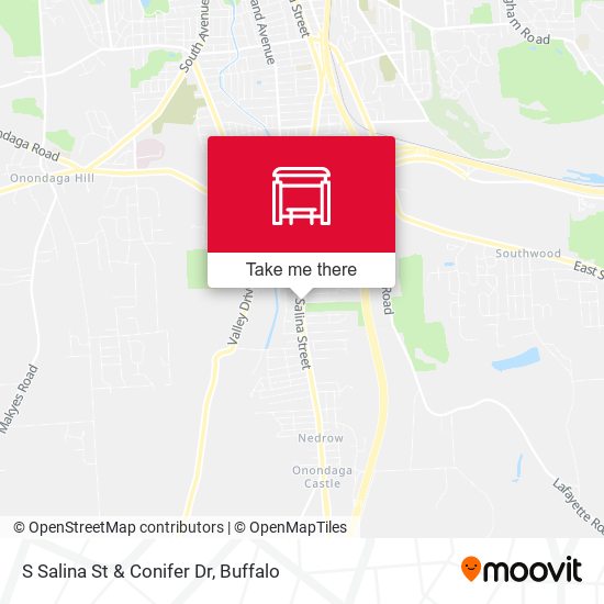S Salina St & Conifer Dr map