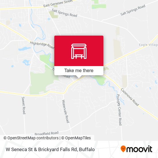W Seneca St & Brickyard Falls Rd map