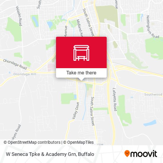 W Seneca Tpke & Academy Grn map