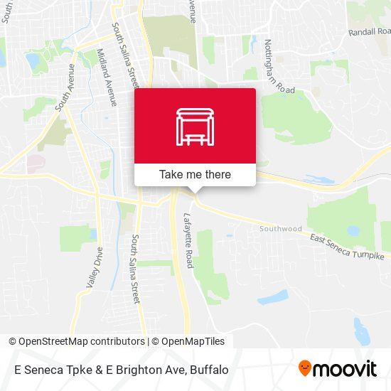 E Seneca Tpke & E Brighton Ave map