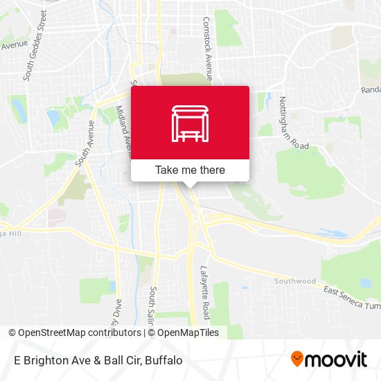 E Brighton Ave & Ball Cir map