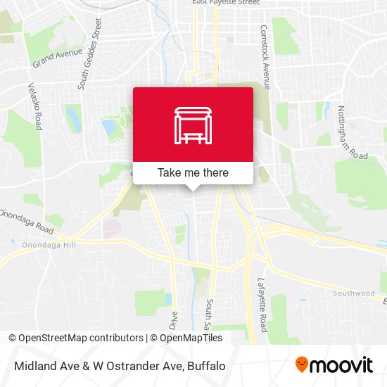 Midland Ave & W Ostrander Ave map