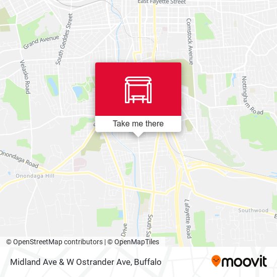 Midland Ave & W Ostrander Ave map