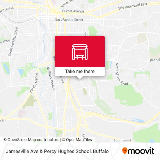 Jamesville Ave & Percy Hughes School map