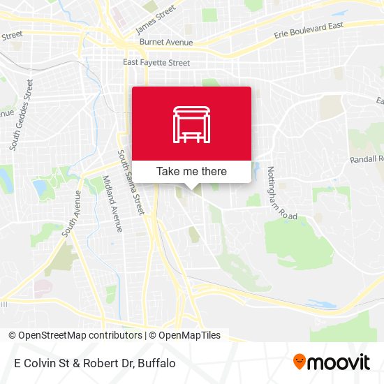 E Colvin St & Robert Dr map