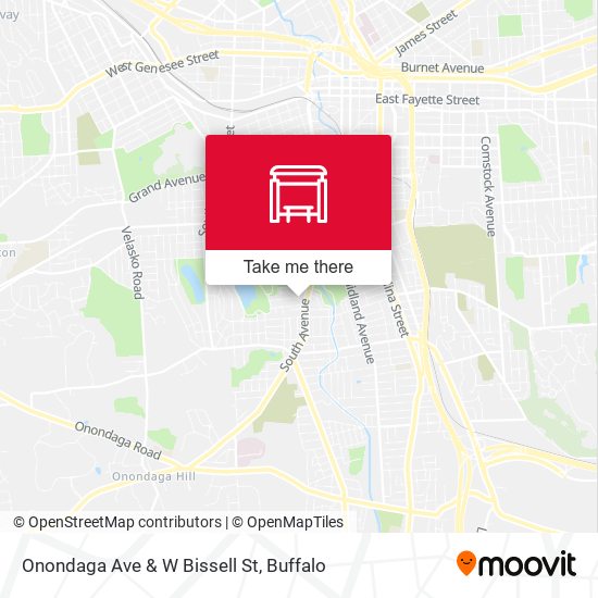 Onondaga Ave & W Bissell St map