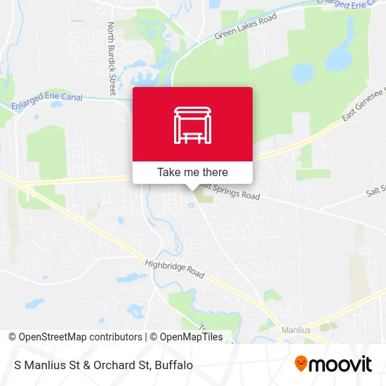 S Manlius St & Orchard St map