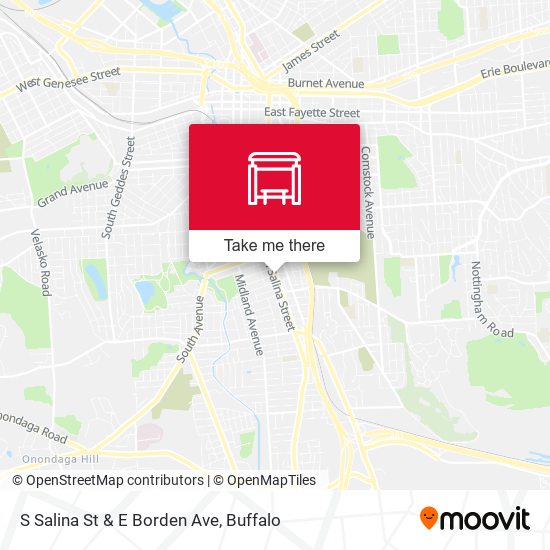 S Salina St & E Borden Ave map
