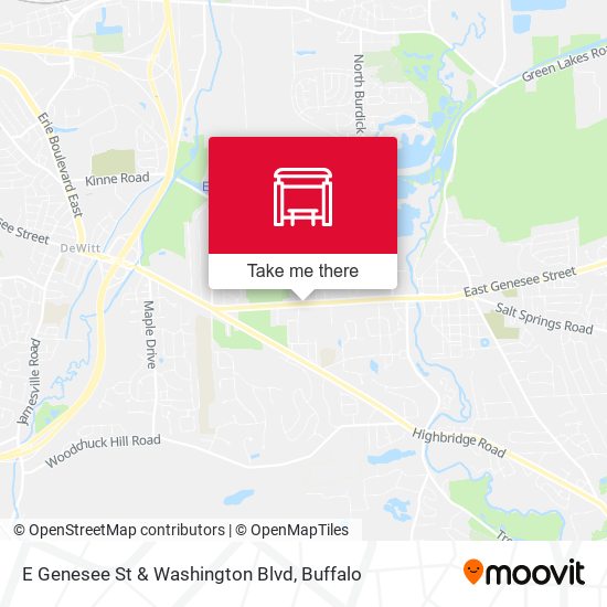 E Genesee St & Washington Blvd map