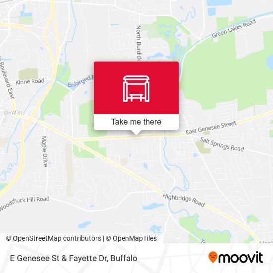 E Genesee St & Fayette Dr map