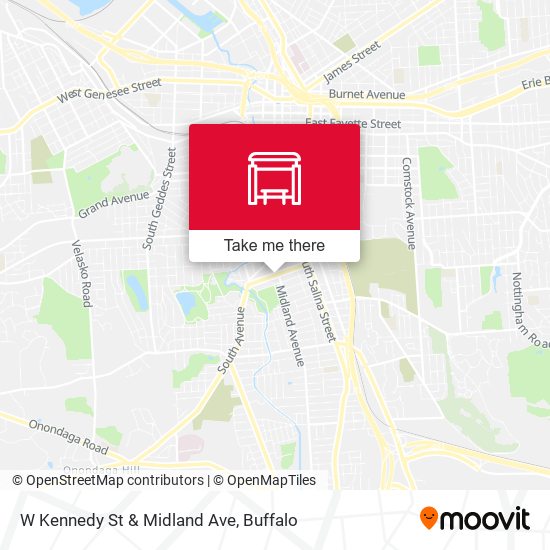 W Kennedy St & Midland Ave map