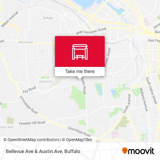 Mapa de Bellevue Ave & Austin Ave
