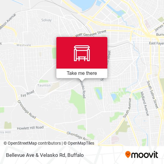Bellevue Ave & Velasko Rd map