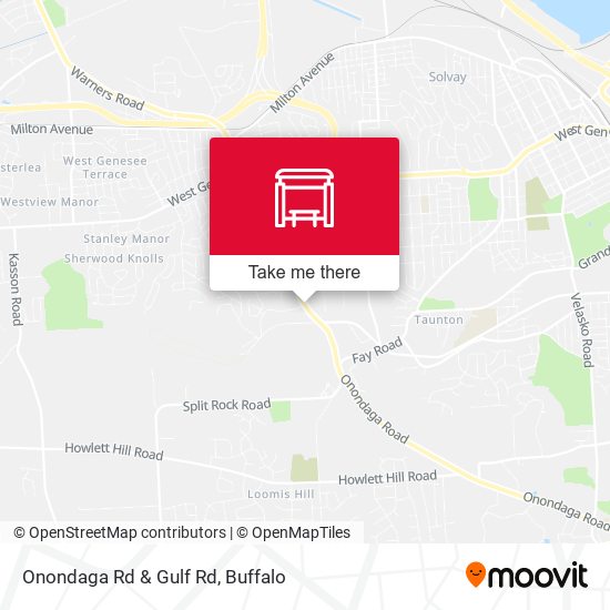 Onondaga Rd & Gulf Rd map