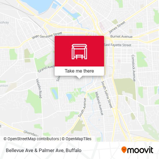 Bellevue Ave & Palmer Ave map