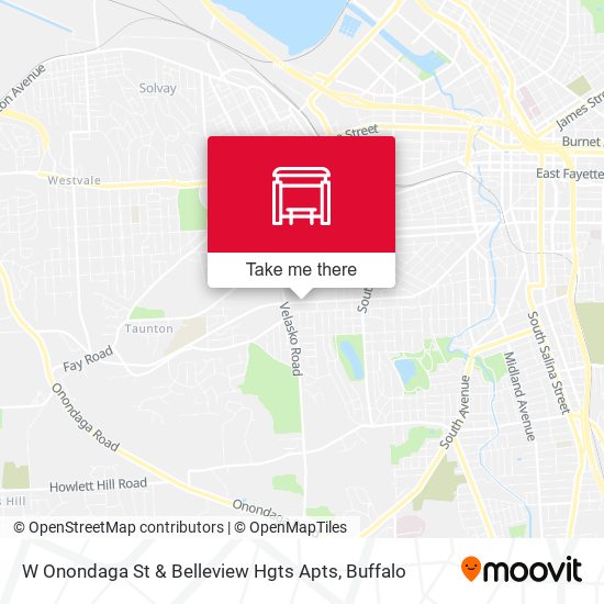 W Onondaga St & Belleview Hgts Apts map