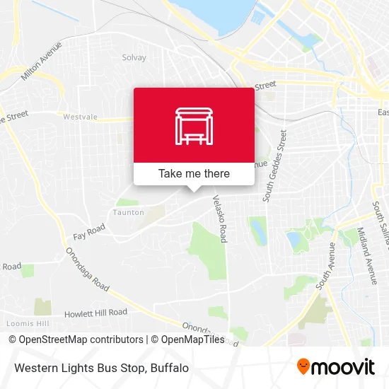 Western Lights Bus Stop map