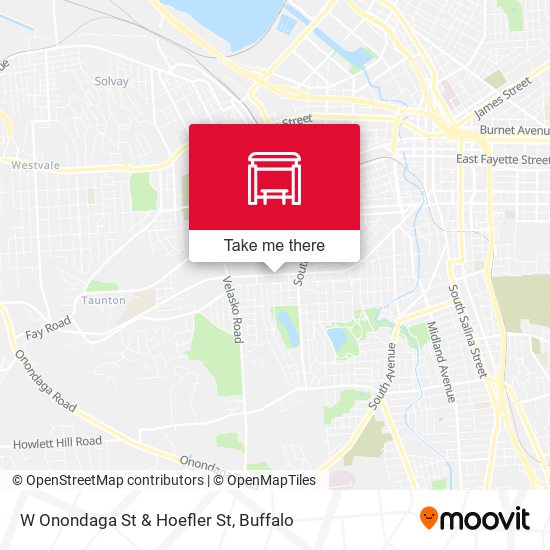 W Onondaga St & Hoefler St map