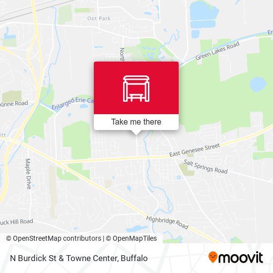 N Burdick St & Towne Center map