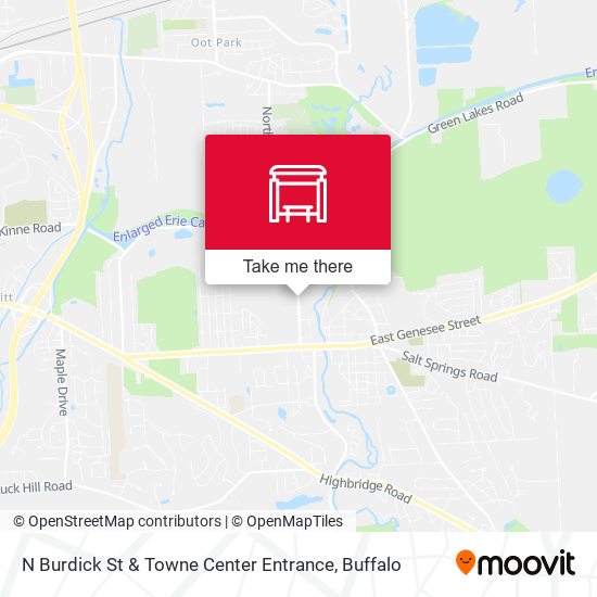 N Burdick St & Towne Center Entrance map