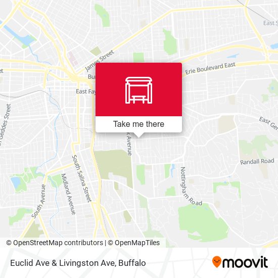 Euclid Ave & Livingston Ave map