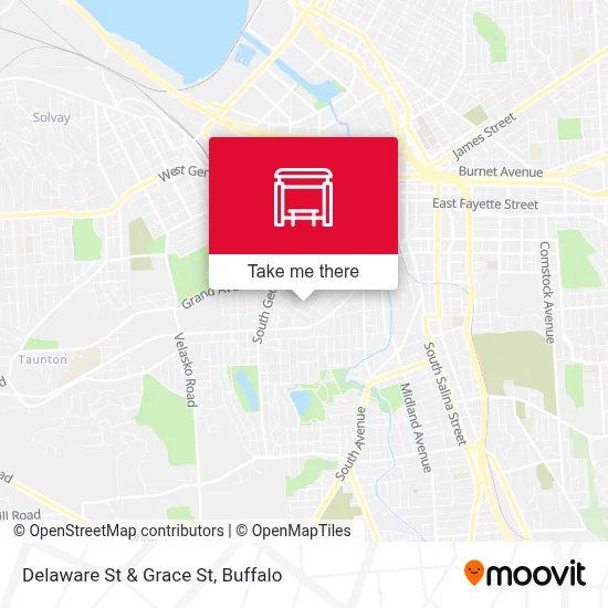 Delaware St & Grace St map