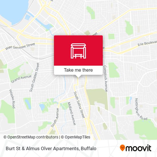 Burt St & Almus Olver Apartments map