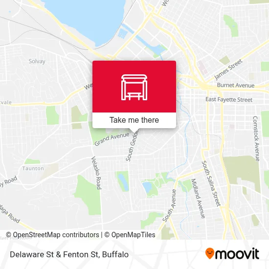 Delaware St & Fenton St map