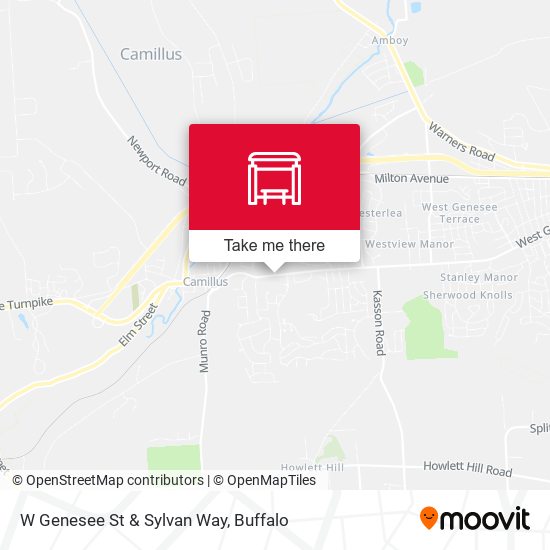 W Genesee St & Sylvan Way map