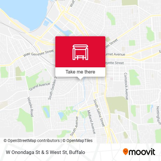 W Onondaga St & S West St map