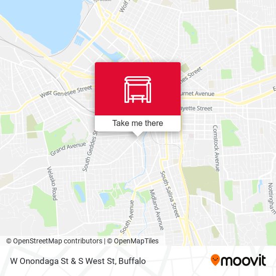 W Onondaga St & S West St map