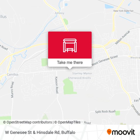 W Genesee St & Hinsdale Rd map