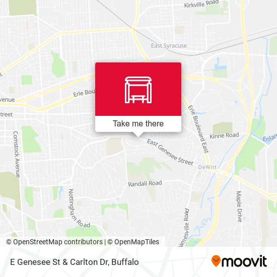 E Genesee St & Carlton Dr map