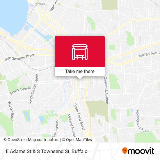 E Adams St & S Townsend St map