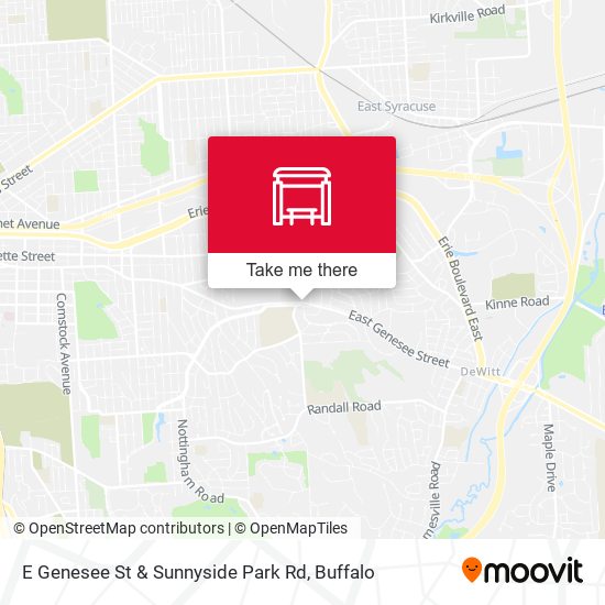 E Genesee St & Sunnyside Park Rd map