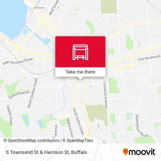 S Townsend St & Harrison St map
