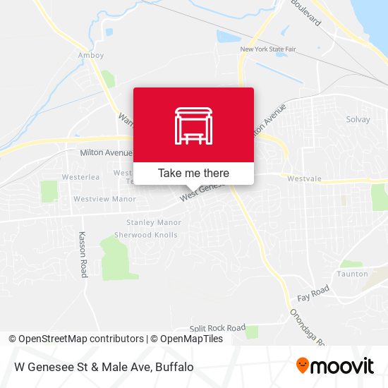 W Genesee St & Male Ave map