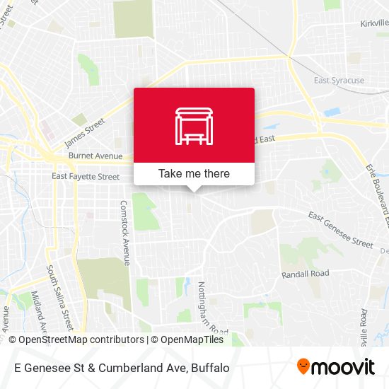 E Genesee St & Cumberland Ave map