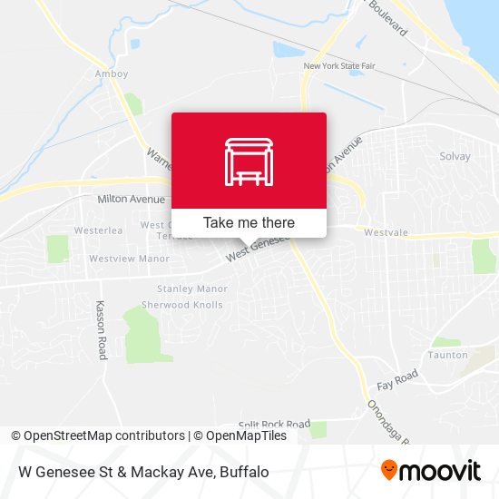 W Genesee St & Mackay Ave map