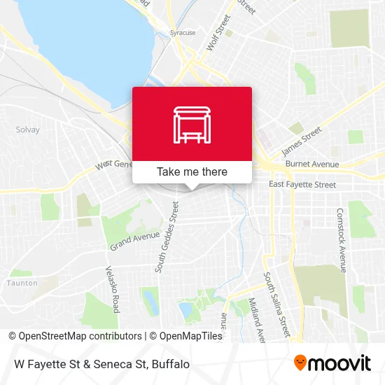 W Fayette St & Seneca St map