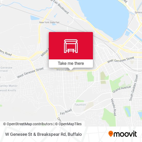 W Genesee St & Breakspear Rd map