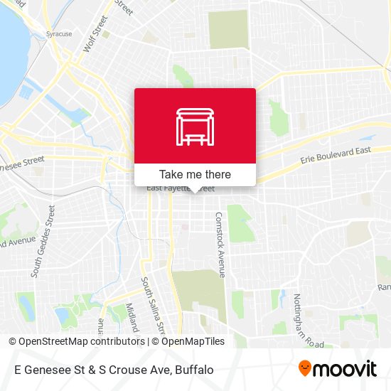 E Genesee St & S Crouse Ave map