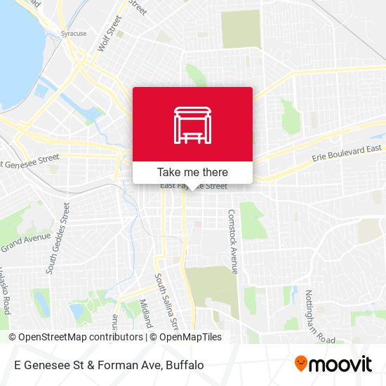 E Genesee St & Forman Ave map