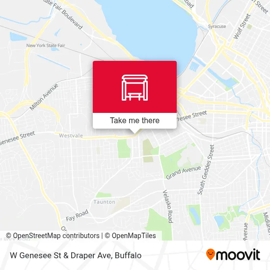 W Genesee St & Draper Ave map