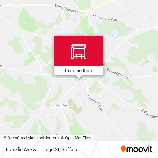 Franklin Ave & College St map