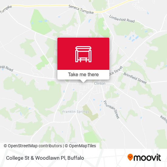 College St & Woodlawn Pl map