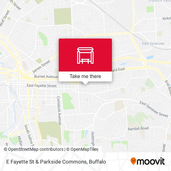 E Fayette St & Parkside Commons map